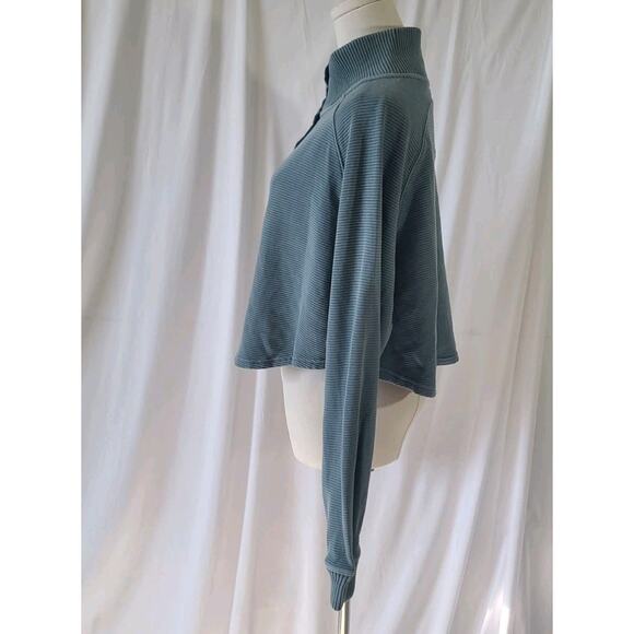 Free People Movement *IN BLUE* So Fly Henley Pullover Sweatshirt Medium - Picture 9 of 13